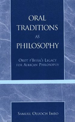 Oral Traditions as Philosophy 1