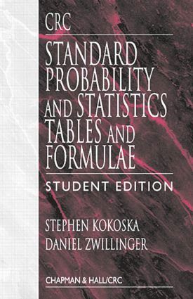 bokomslag CRC Standard Probability and Statistics Tables and Formulae, Student Edition