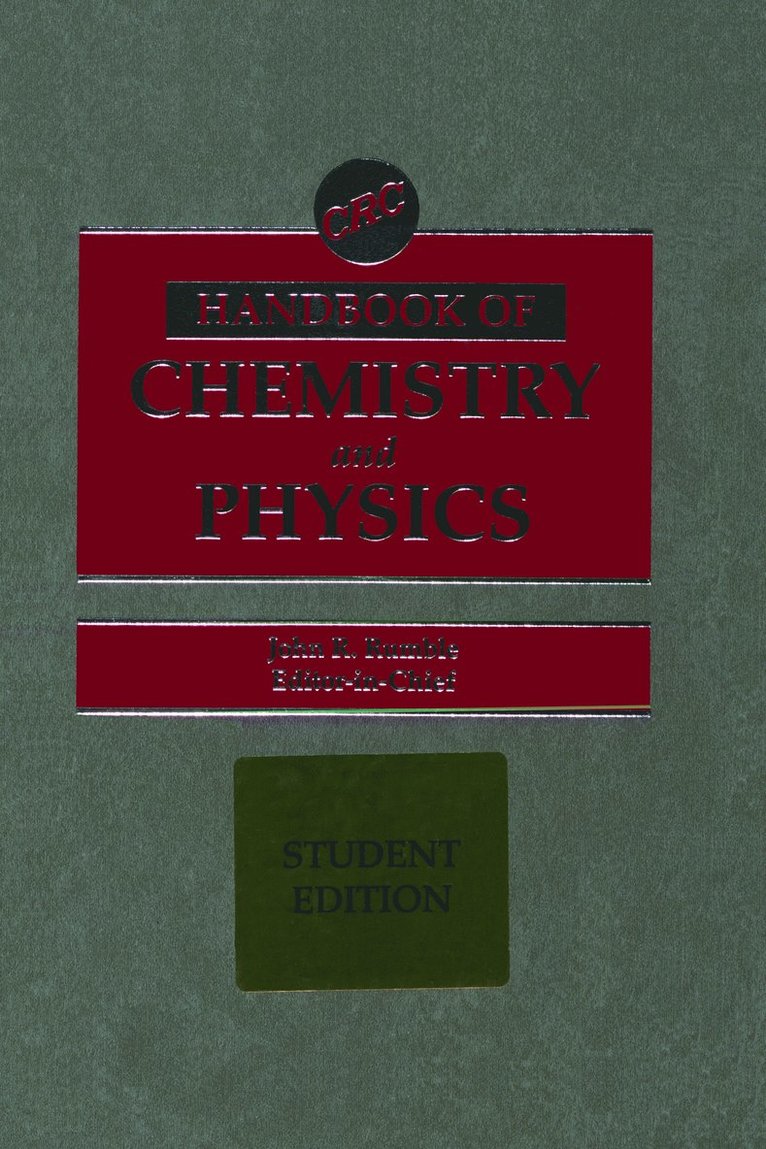 CRC Handbook of Chemistry and Physics, Student Edition 1