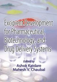 bokomslag Excipient Development for Pharmaceutical, Biotechnology, and Drug Delivery Systems