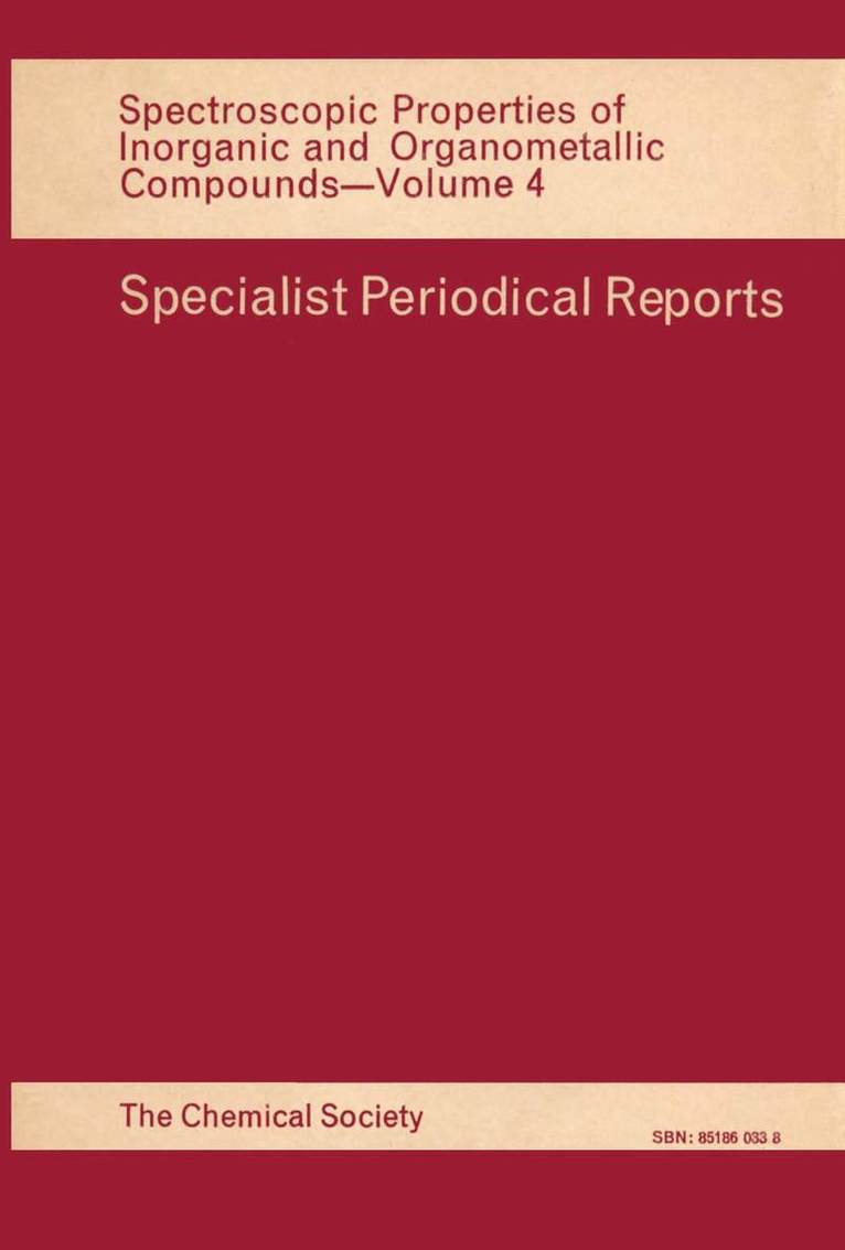 Spectroscopic Properties of Inorganic and Organometallic Compounds 1