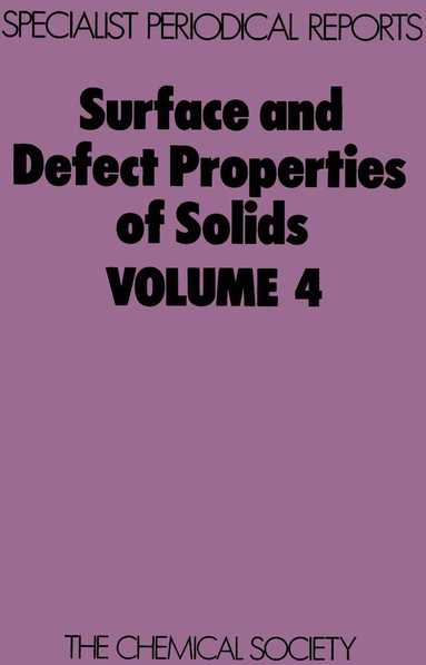 bokomslag Surface and Defect Properties of Solids