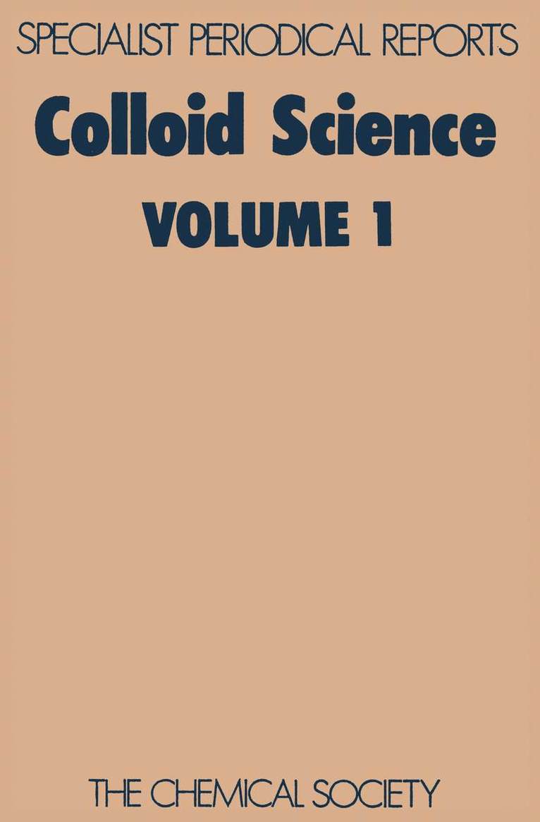 Douglas H Everett, Douglas H. Everett - Colloid Science, Inbunden