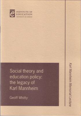 bokomslag Social theory and education policy
