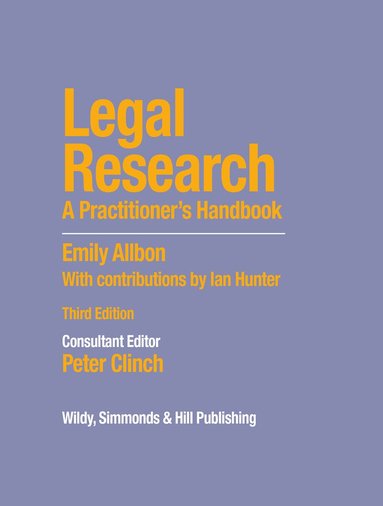 Emily Allbon - Legal Research: A Practitioner's Handbook, Inbunden