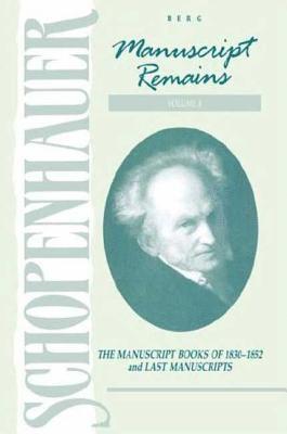 Schopenhauer: Manuscript Remains (V4) 1