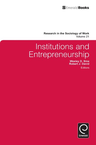 bokomslag Institutions and Entrepreneurship