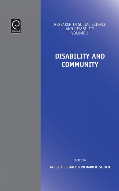 bokomslag Disability and Community