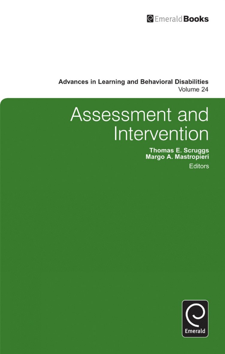 Thomas E. Scruggs, Margo A. Mastropieri - Assessment and Intervention, Inbunden