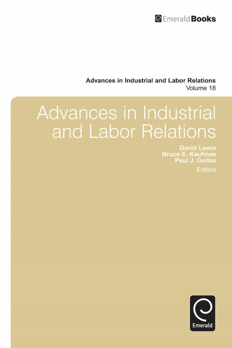 Advances in Industrial and Labor Relations 1