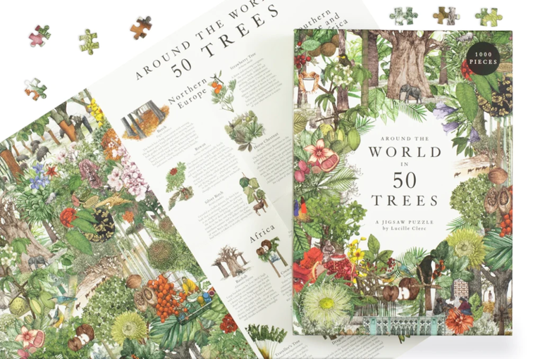 Pussel 1000 bitar Around the World in 50 Trees 5