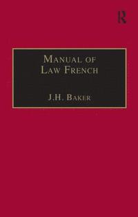 bokomslag Manual of Law French