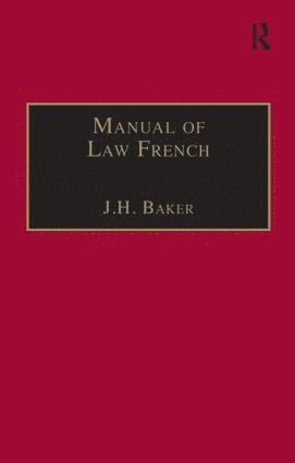 bokomslag Manual of Law French