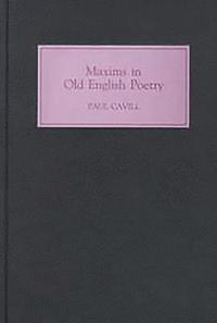 bokomslag Maxims in Old English Poetry