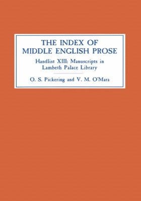 Oliver S Pickering, Veronica O'Mara, Prof Veronica O'Mara, Oliver S. Pickering, O. S. Pickering, V. M. O'Mara - The Index of Middle English Prose, Inbunden
