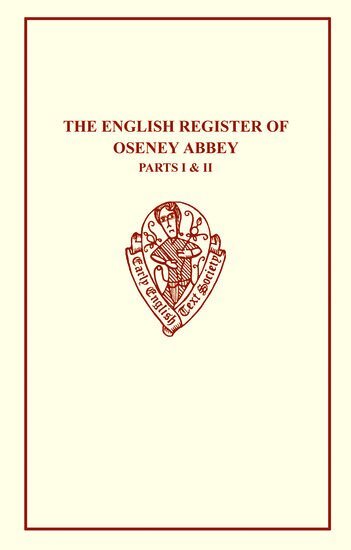 A. Clark - The English Register of Oseney Abbey I & II, Häftad
