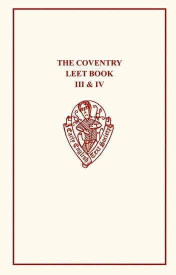 bokomslag Coventry Leet Book III & IV