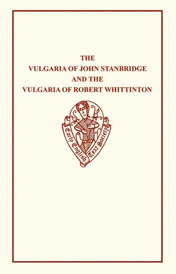 bokomslag The Vulgaria of John Stanbridge