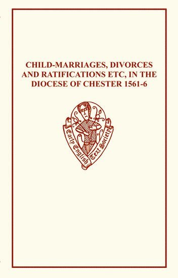 bokomslag Child-Marriages Chester 1561a6