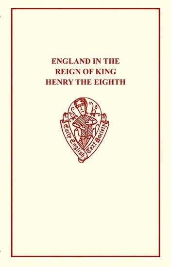 bokomslag England in the Reign of King Henry VIII