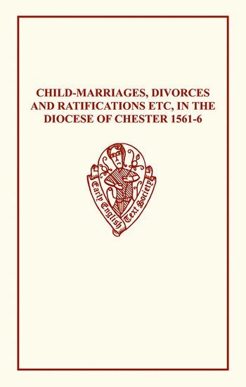 Furnivall, F.J Furnivall - Child-Marriages Chester 1561â6, Inbunden
