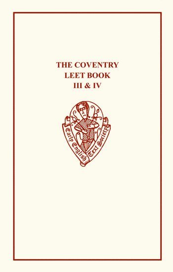 bokomslag Coventry Leet Book Vols III & IV