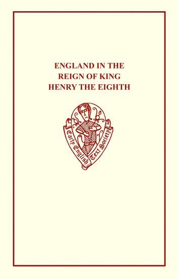 bokomslag England in the Reign of King Henry VIII