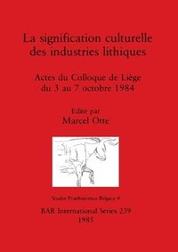 bokomslag La Significance Culturelle des Industries Lithiques   La signification culturelle des industries lithiques