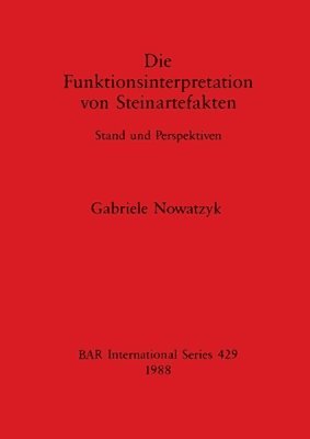 bokomslag Funktionsinterpretation von Steinartefakten