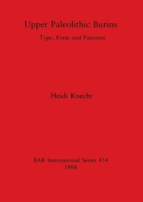Heidi Knecht - Upper Paleolithic Burins, Häftad