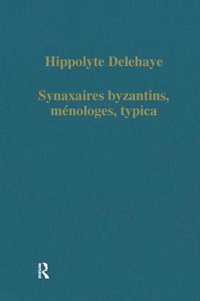 bokomslag Synaxaires byzantins, ménologes, typica