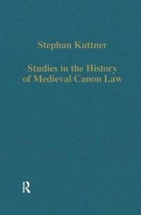 bokomslag Studies in the History of Medieval Canon Law