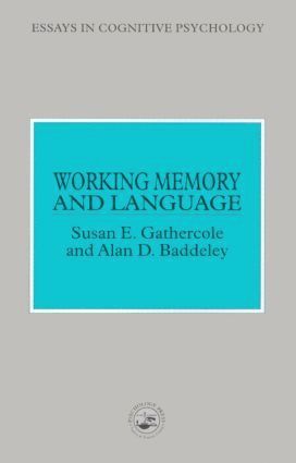 bokomslag Working Memory and Language