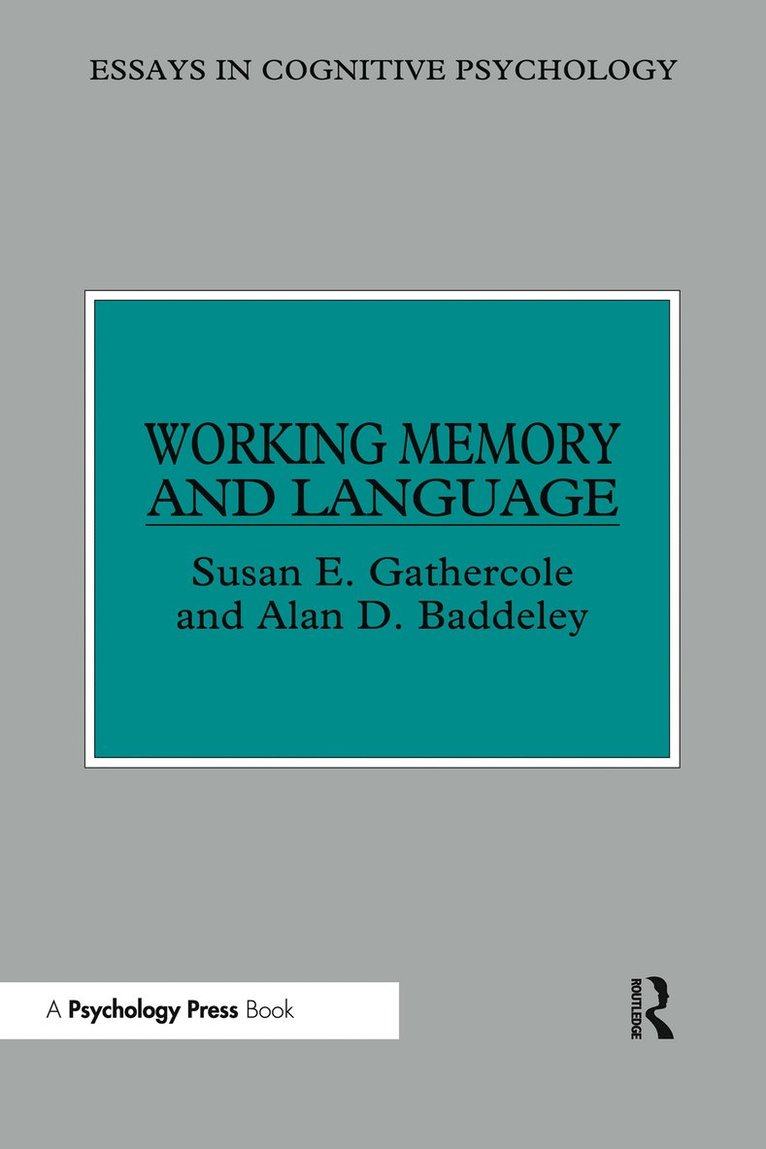 Susan E. Gathercole, Alan D. Baddeley - Working Memory and Language, Häftad