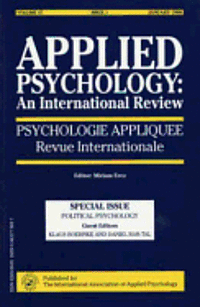 bokomslag Political Psychology Special Issue Of Applied Psychology