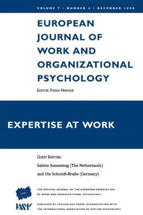 S. Sonnentag, Peter Herriot - Expertise At Work, Häftad