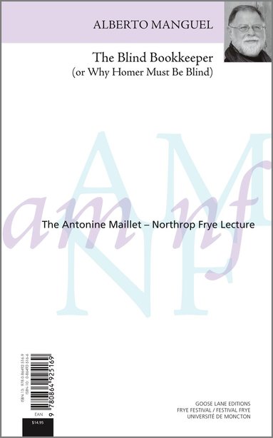 Alberto Manguel - Blind Bookkeeper (or Why Homer Must Be Blind) / Le comptable aveugle (l'Incontournable cécité d'Homère), Häftad
