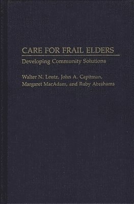 bokomslag Care for Frail Elders