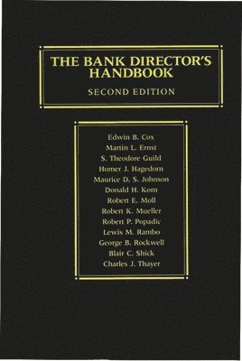 bokomslag The Bank Director's Handbook, 2nd Edition