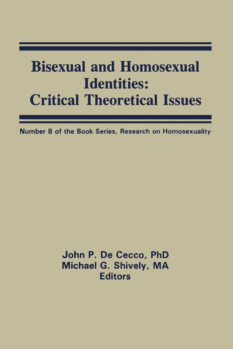 John Dececco, Phd, Michael Shively, John Dececco Phd, John Dececco - Origins of Sexuality and Homosexuality, Inbunden