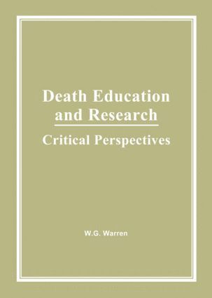 bokomslag Death Education and Research