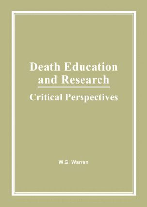 bokomslag Death Education and Research