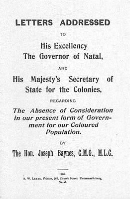 Letters.regarding the Absence of Considertion in Our Present Form of Government for Our Coloured Population (1906) Book 2 1