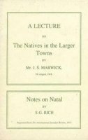 bokomslag Lecture on the Natives in the Larger Towns (1918)