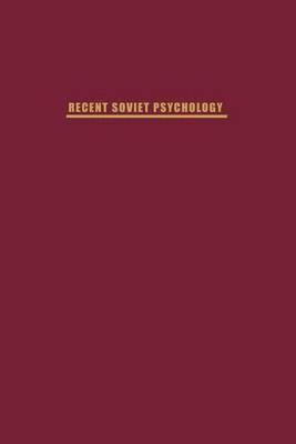 bokomslag Recent Soviet Psychology