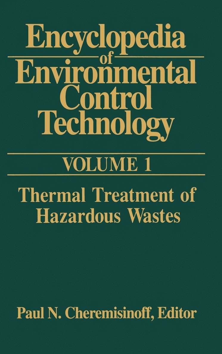 Encyclopedia of Environmental Control Technology: Volume 1 1