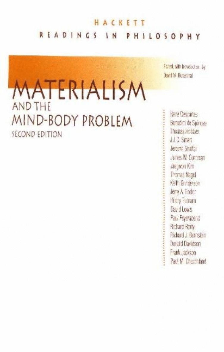 David M. Rosenthal - Materialism and the Mind-Body Problem, Häftad