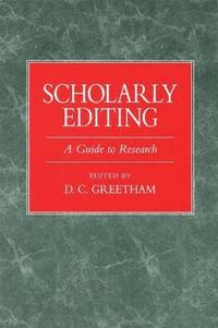 bokomslag Scholarly Editing