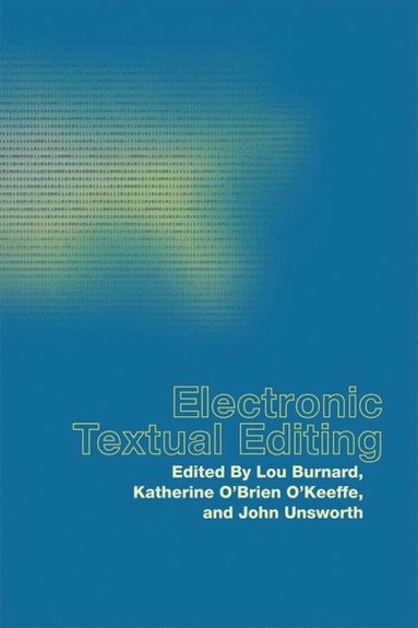 bokomslag Electronic Textual Editing