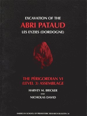 Harvey M. Bricker, Nicholas David - Excavation of the Abri Pataud, Les Eyzies (Dordogne), Häftad